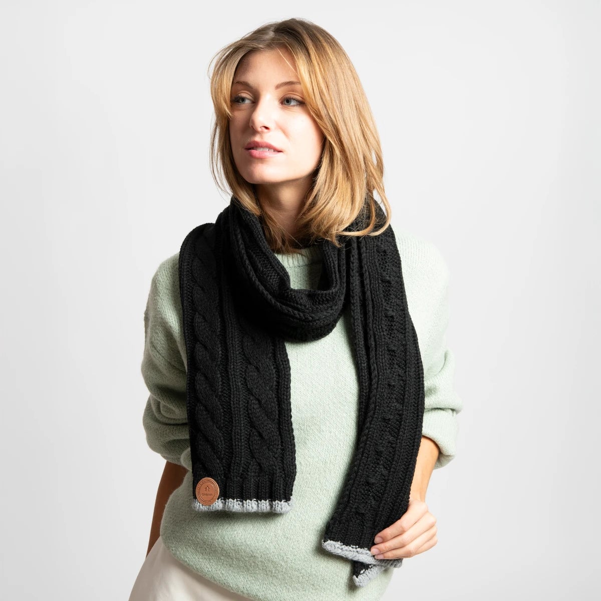 Écharpe Creamy Gin Noir - Cabaia - 
