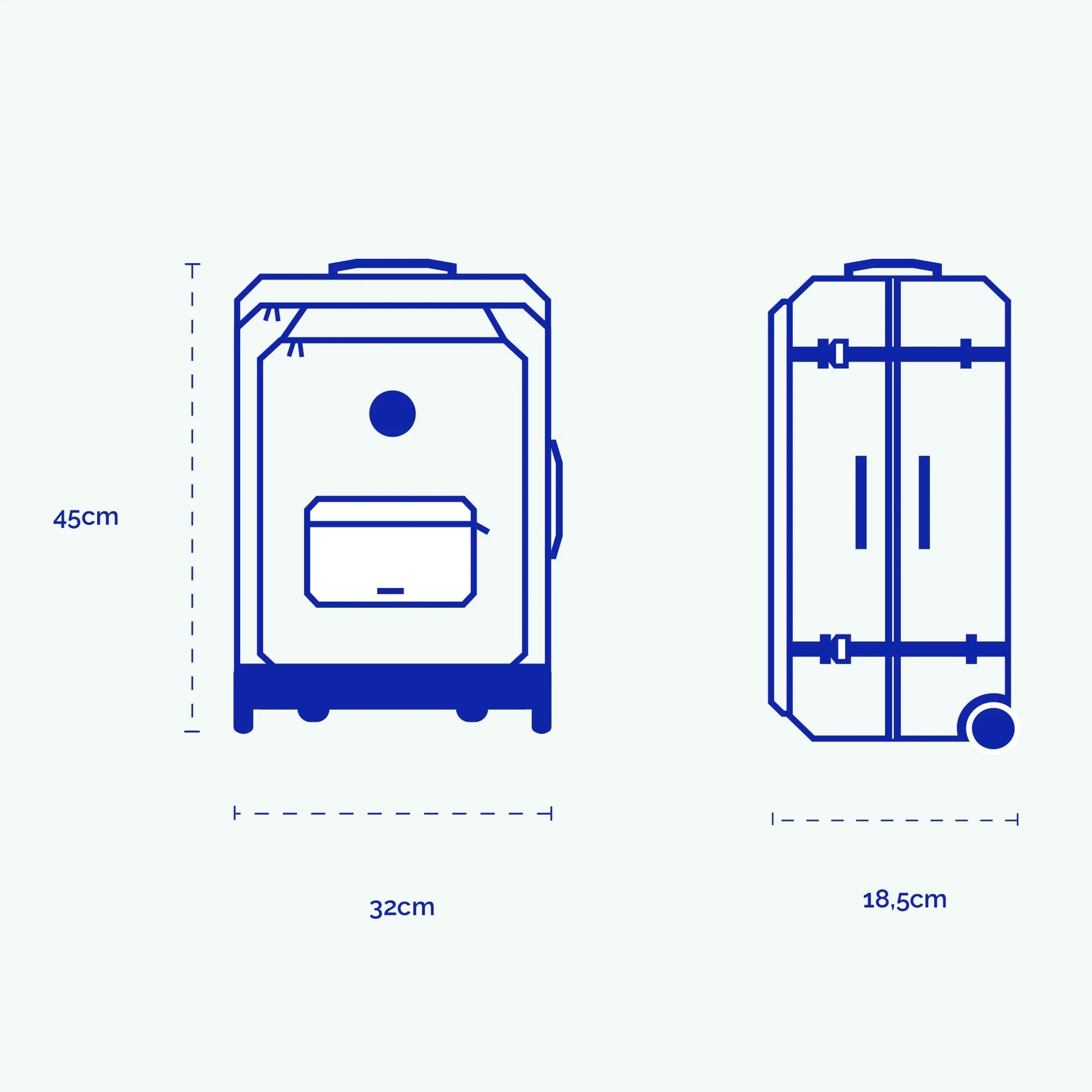 Valise souple 2 roues XS Cagliari - Cabaia - 