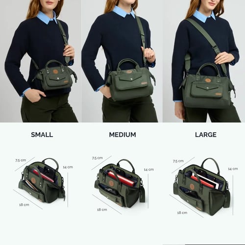 Crossbody Adventurer Medium Grotta Verde - Cabaia -  - Cabaia